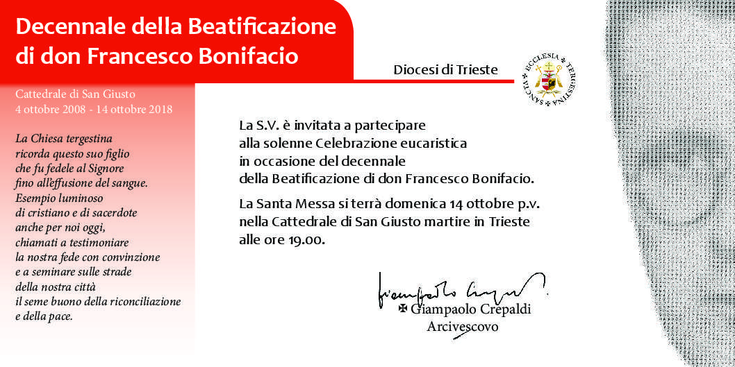 Decennale della beatificazione di don Francesco Bonifacio
